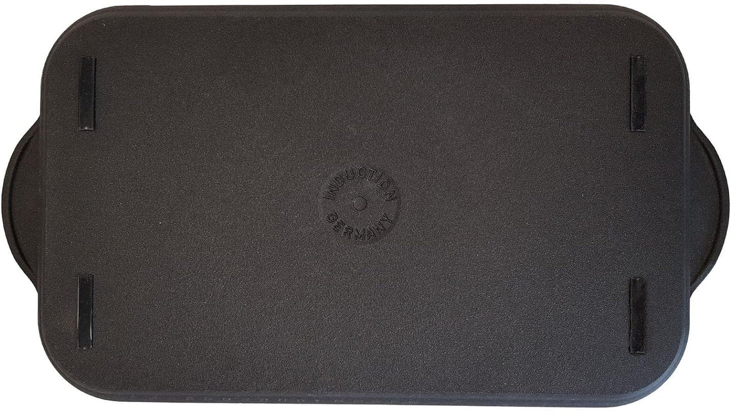 Eurolux Premium Grill Plate 36.5 x 21.5cm, Induction Friendly, Made in Germany