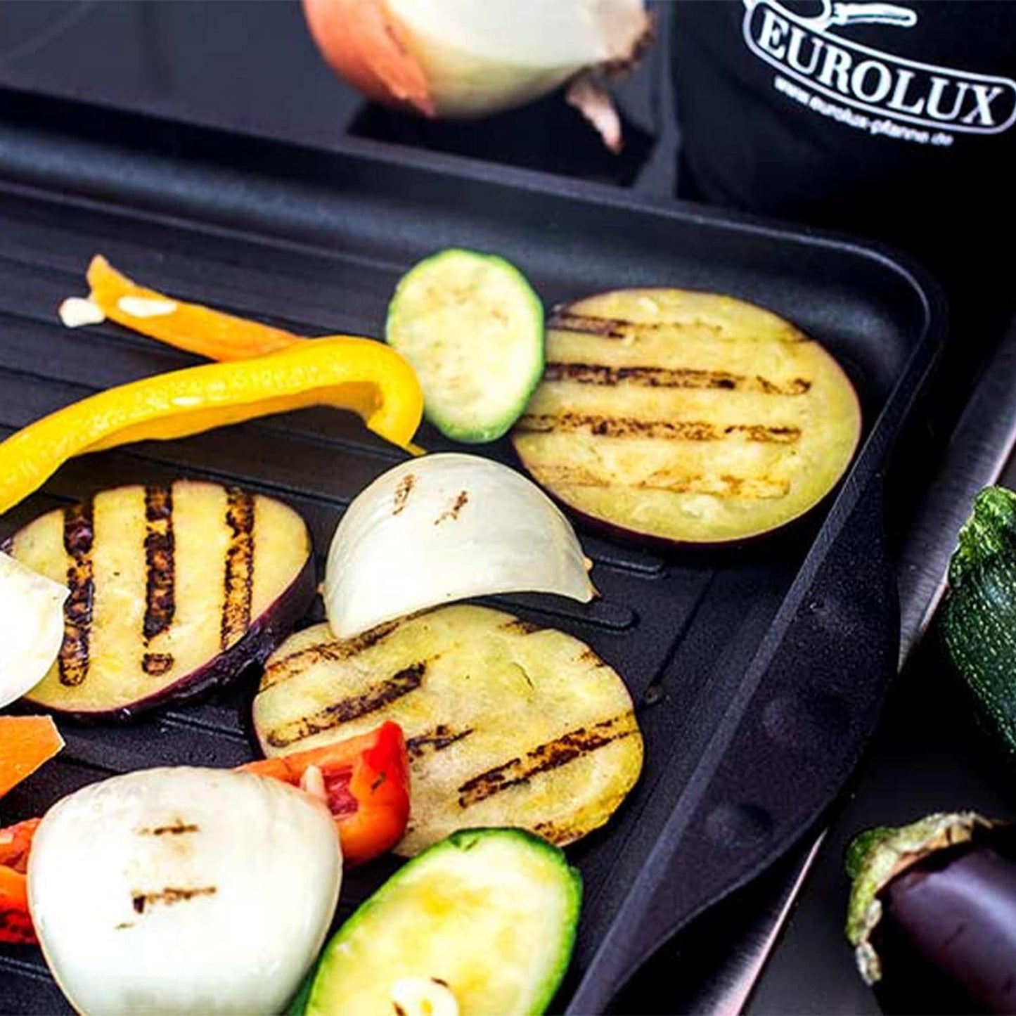 Eurolux Premium Grill Plate 36.5 x 21.5cm, Induction Friendly, Made in Germany