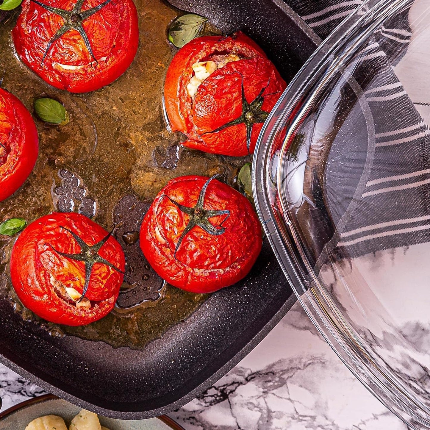 Eurolux premium square braising pan, Induction friendly, Removable Handle, Made in Germany