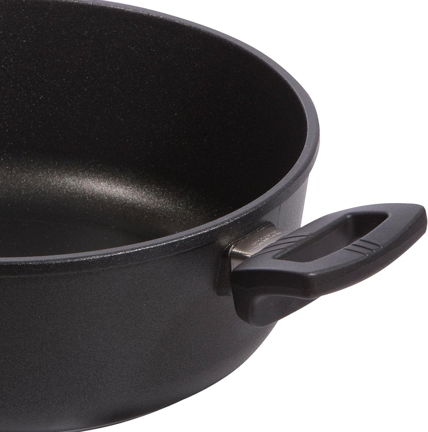 Eurolux premium stewing pan, Ø 24, 26, 28, & 32 cm, 10 cm high, with 2 fixed handles, Induction friendly, Made in Germany