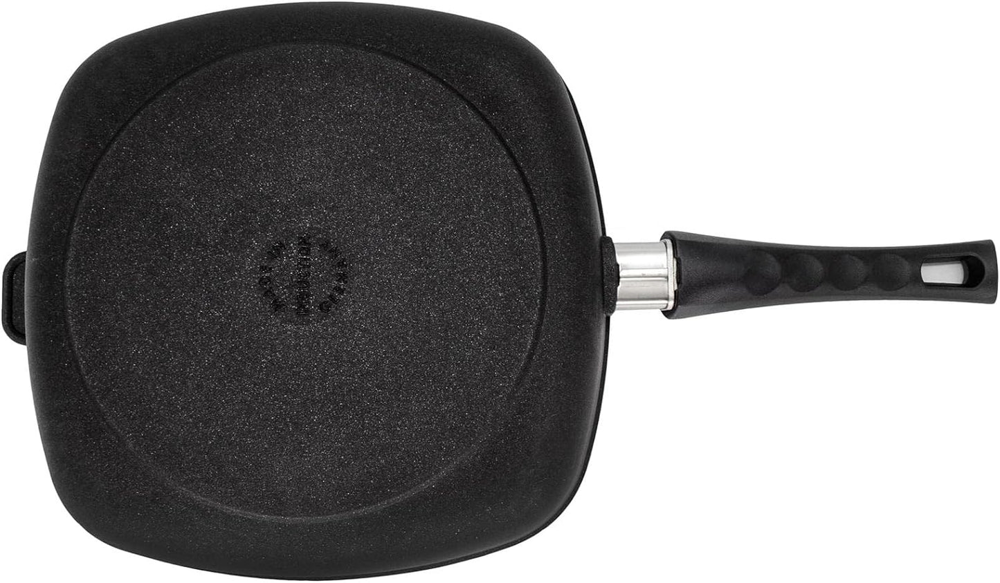Eurolux premium square braising pan, Induction friendly, Removable Handle, Made in Germany